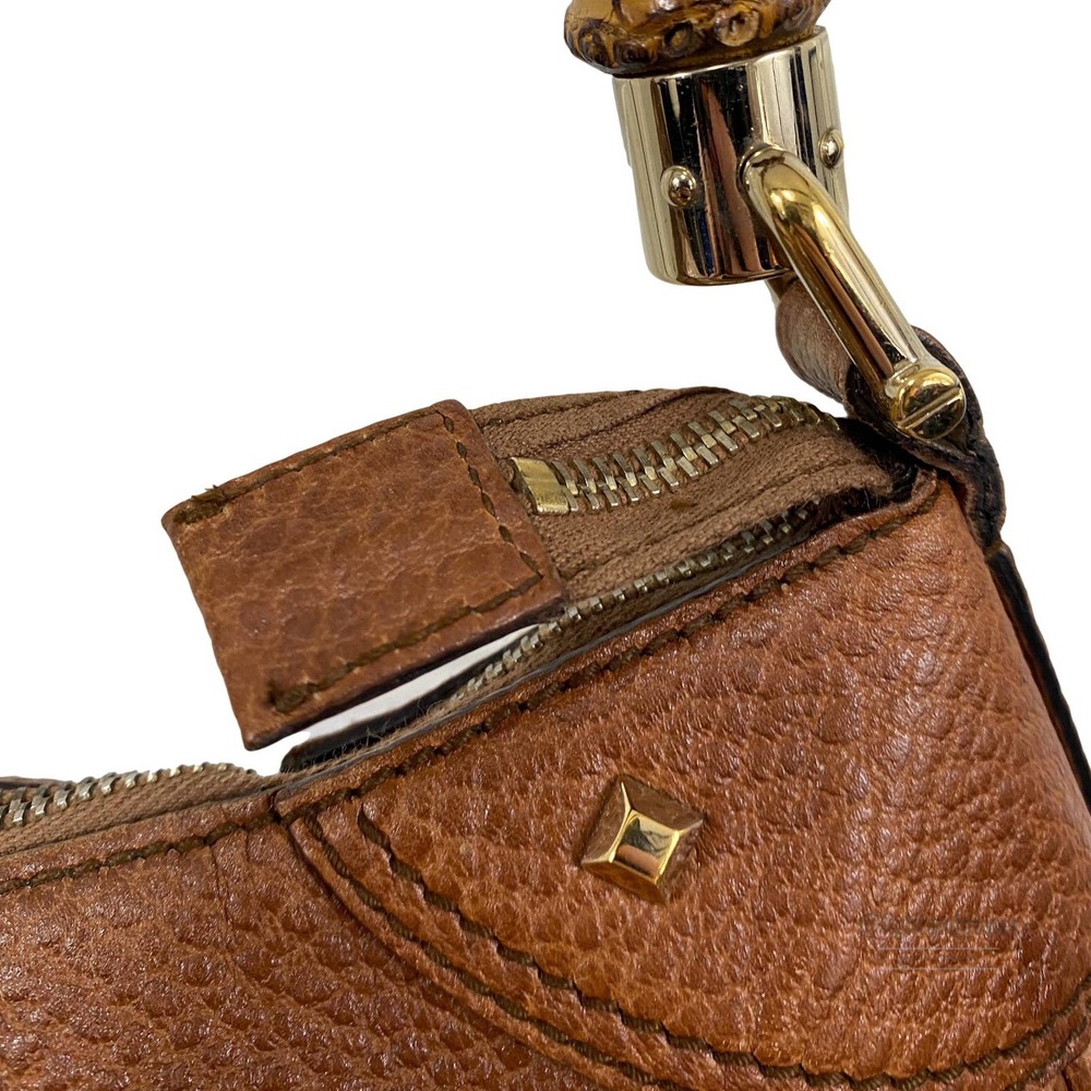 Gucci Bamboo Top Handle Leather Shoulder Bag  EUC - Picture 7 of 15